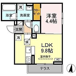 ヴィエント 1LDKの間取図画像