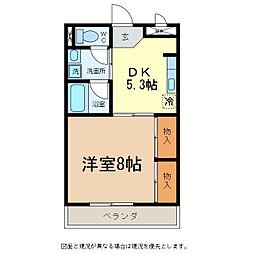 エスペランサ 1DKの間取図画像