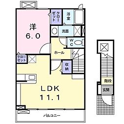プロムナードM 1LDKの間取図画像