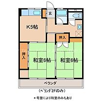 カネトハイツ  ｜ 長野県岡谷市銀座２丁目（賃貸アパート2K・2階・46.23㎡） その2