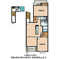 シュシュ・ドゥー  ｜ 長野県岡谷市田中町３丁目（賃貸アパート2LDK・2階・62.33㎡） その2