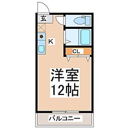 コットンヒルズ坂本 ワンルームの間取図画像