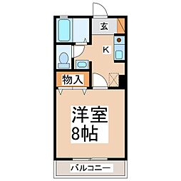 セゾン浜 1Kの間取図画像