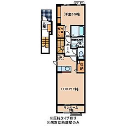 シルフィード・ベル 1LDKの間取図画像