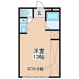 メゾン丸山 ワンルームの間取図画像
