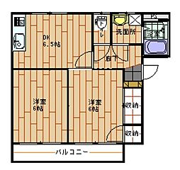 メゾンコイケ 2DKの間取図画像