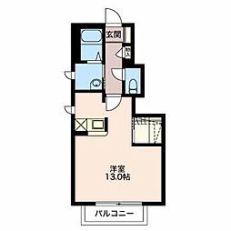 ネージュK 1Kの間取図画像