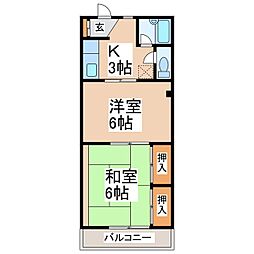 チェリーハイツ・M&Y 2Kの間取図画像