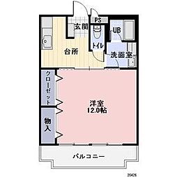 ホープマンション恵 1Kの間取図画像