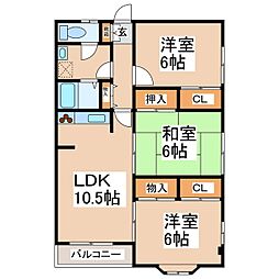 ハウスミチ 3LDKの間取図画像