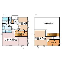 平田東3丁目住宅 2LDKの間取り