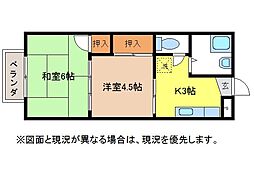 センチュリーハウス 2Kの間取図画像