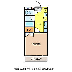 MKマンション 1Kの間取図画像