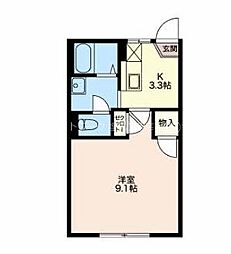 フレグランスステーションA 1Kの間取図画像