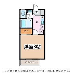 ラプランド藤沢 1Kの間取図画像
