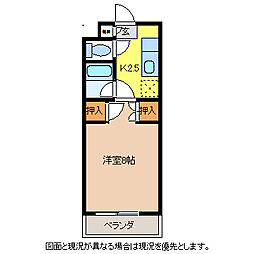 ぽぱ 1Kの間取図画像