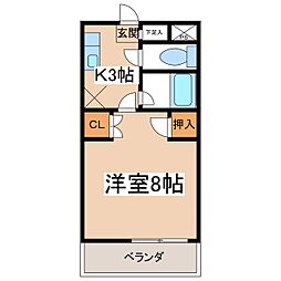 CO-OPビックヒルズ 1Kの間取図画像