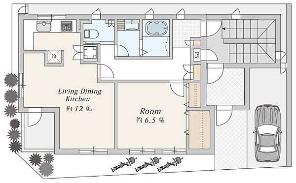 ＴＹ　ＨＯＵＳＥ ｜東京都中野区上高田2丁目(賃貸マンション1LDK・1階・53.40㎡)の写真 その2