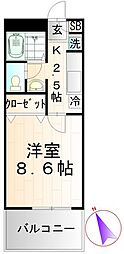 アヴリオ戸塚 1Kの間取図画像