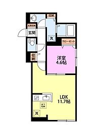 RK Avenir 1LDKの間取図画像
