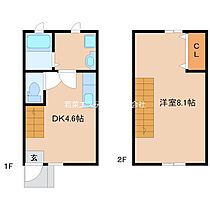 フォーブルハウス中園B棟 1 ｜ 福岡県久留米市津福本町（賃貸アパート1DK・1階・32.29㎡） その2