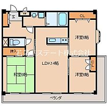 ロイヤルマンション南久留米 501 ｜ 福岡県久留米市野中町（賃貸マンション3LDK・5階・76.60㎡） その2