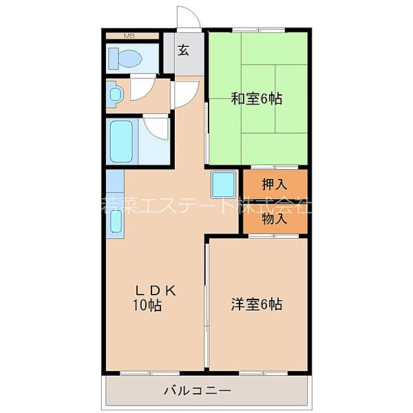 セキレイマンション大手町 702｜福岡県久留米市大手町(賃貸マンション2LDK・7階・56.23㎡)の写真 その2