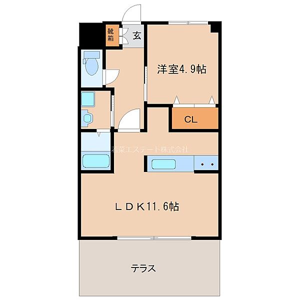 グランディールホーク花畑 102｜福岡県久留米市西町(賃貸マンション1LDK・1階・40.00㎡)の写真 その2