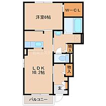 マジェスティックI・II・III I101 ｜ 福岡県久留米市梅満町（賃貸アパート1LDK・1階・44.21㎡） その2