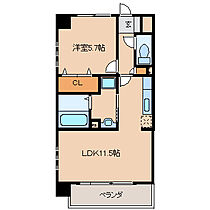 adoration 206 ｜ 福岡県久留米市花畑２丁目（賃貸マンション1LDK・2階・40.93㎡） その2