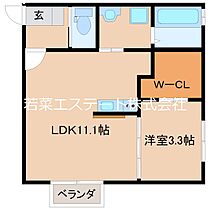 福岡県久留米市瀬下町（賃貸アパート1LDK・2階・38.58㎡） その2