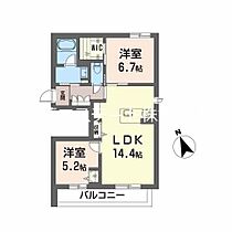 シャーメゾングレイス 203 ｜ 福岡県久留米市長門石３丁目（賃貸マンション1LDK・2階・46.33㎡） その2