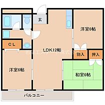 第64川崎ビル 306 ｜ 福岡県久留米市長門石２丁目（賃貸マンション3LDK・3階・63.00㎡） その2