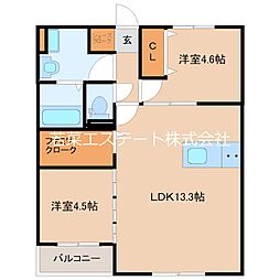 間取図画像 2LDK
