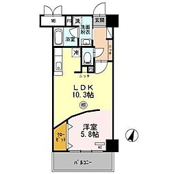 グランドウェルストーン 1LDKの間取図画像