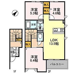 HEARTY'SENTH 3LDKの間取図画像