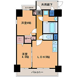 エル・グリシーヌ 2LDKの間取図画像