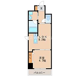 グランドシャルドン 1LDKの間取図画像