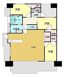 サンパークナカガワレジデンス 3LDKの間取図画像