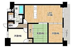 グローバル東新川 3LDKの間取図画像