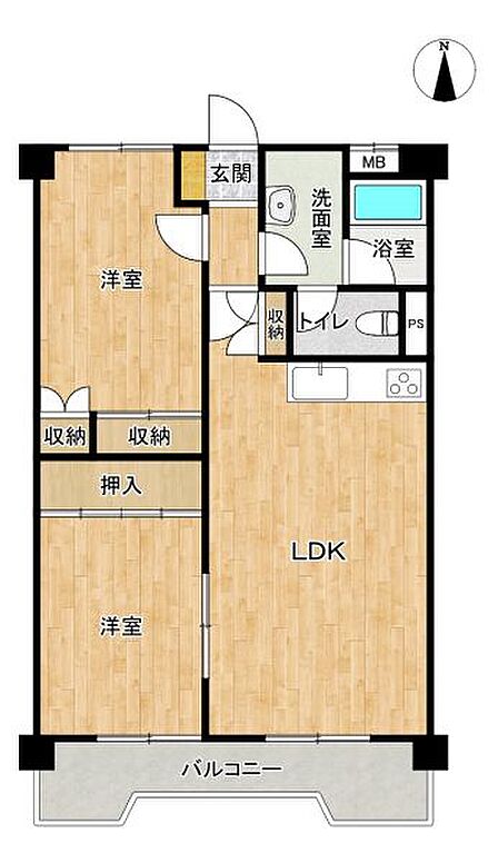 各室に収納が完備されているため、生活空間を広々お使いいただける間取りとなっています♪