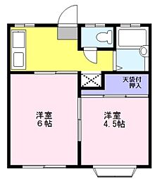 Y・Kハイム 2Kの間取図画像