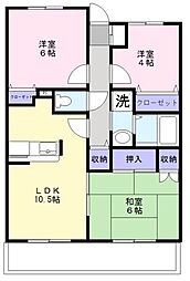 クレシェンド 3LDKの間取図画像