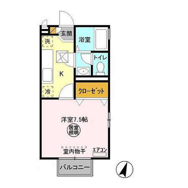 一刻館 101号室｜茨城県日立市田尻町(賃貸アパート1K・1階・26.71㎡)の写真 その2