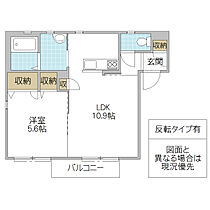 レ・ドゥーシャ B 101号室 ｜ 茨城県日立市田尻町（賃貸アパート1LDK・1階・40.75㎡） その2