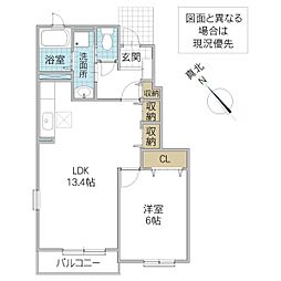 間取図画像 1LDK