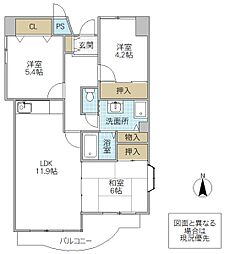サニーヒル会瀬1号館 3LDKの間取図画像