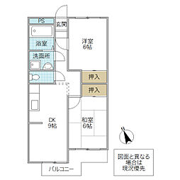 さくらマンション 2DKの間取図画像