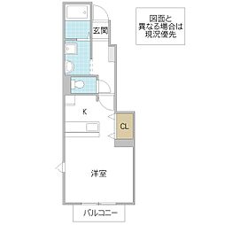 ウィング・コート ワンルームの間取図画像