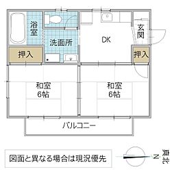小林電商ビル 2DKの間取図画像